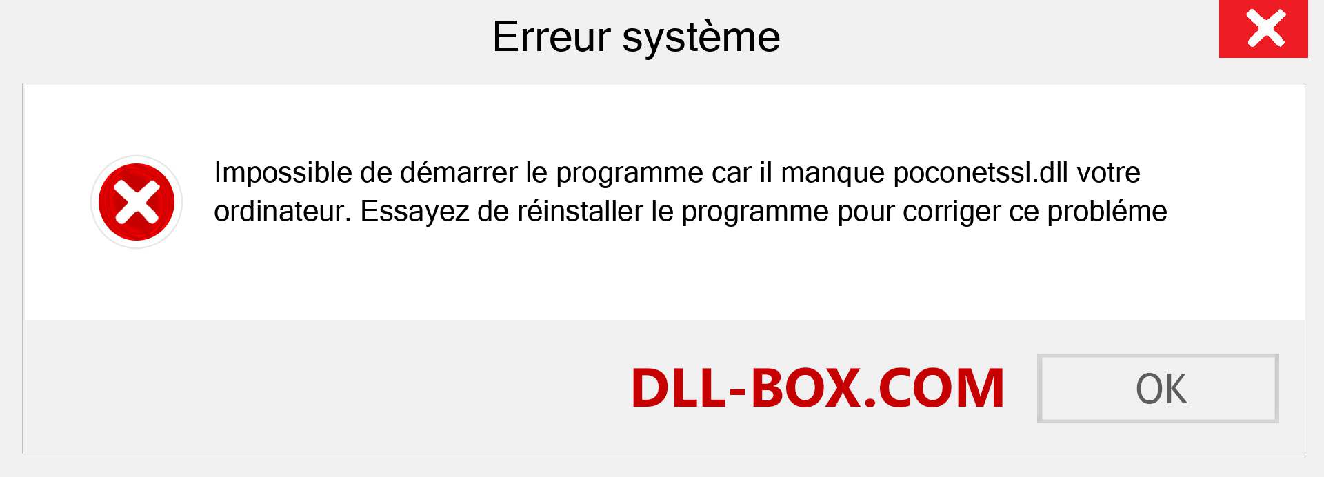 Le fichier poconetssl.dll est manquant ?. Télécharger pour Windows 7, 8, 10 - Correction de l'erreur manquante poconetssl dll sur Windows, photos, images